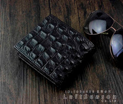 Crocodile Texture Leather Men's Short Wallet
