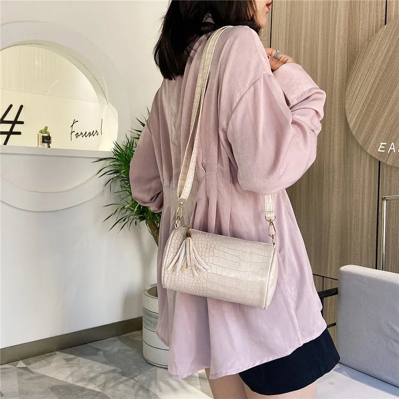 Crocodile Pattern Women's Soft Leather Shoulder Bag