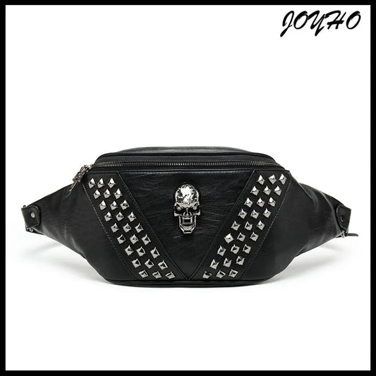Men's Leather Crossbody Bag Vintage Shoulder Chest Pack