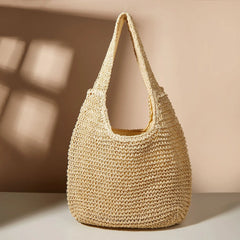 Handwoven Straw Beach Shoulder Bag Large Capacity Totes
