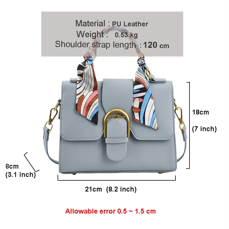 Women's Temperament Scarfs Handbag Beige Cross Body Bag