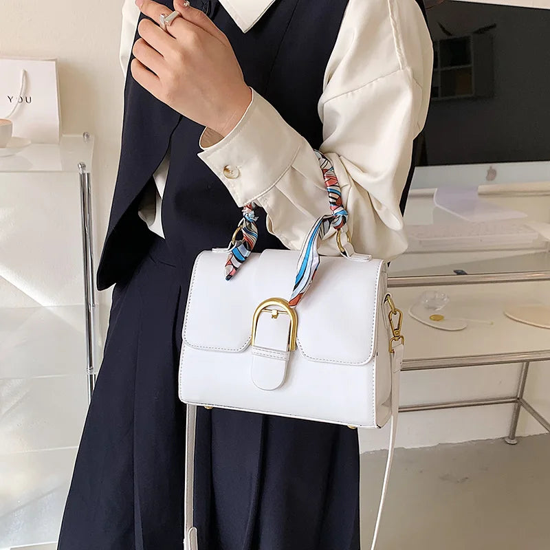 Women's Temperament Scarfs Handbag Beige Cross Body Bag