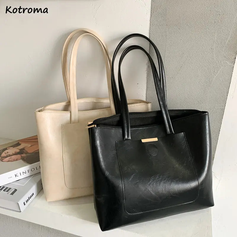 Shoulder Bags Women Trending Versatile All-match Tender Ladies OL Tote PU Leathe