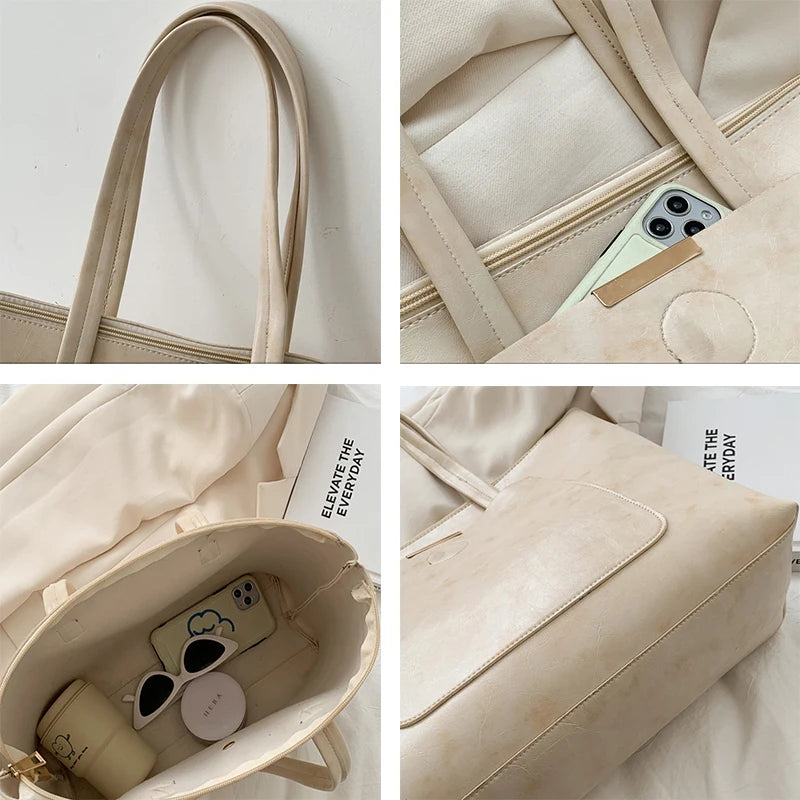 Shoulder Bags Women Trending Versatile All-match Tender Ladies OL Tote PU Leathe
