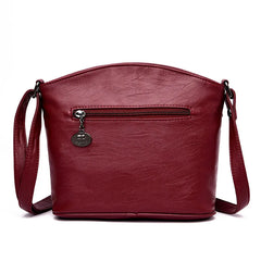Vintage Soft PU Leather Women Messenger Bag Shoulder Zipper Lady Bag