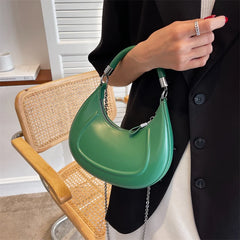 Vintage Leather Clutches Small Shoulder Bag Chain Crossbody Bag