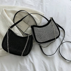 Women Rhinestone Small Tote Bag Shoulder Clutch Crossbody Bags