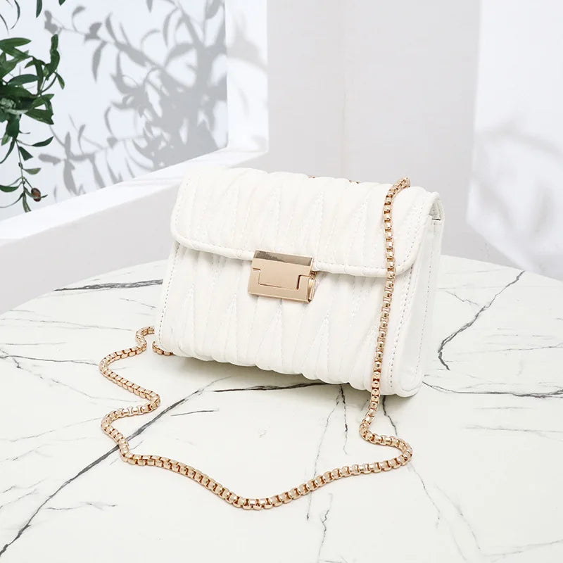 Women's Pink Leather Crossbody Shoulder Bag
