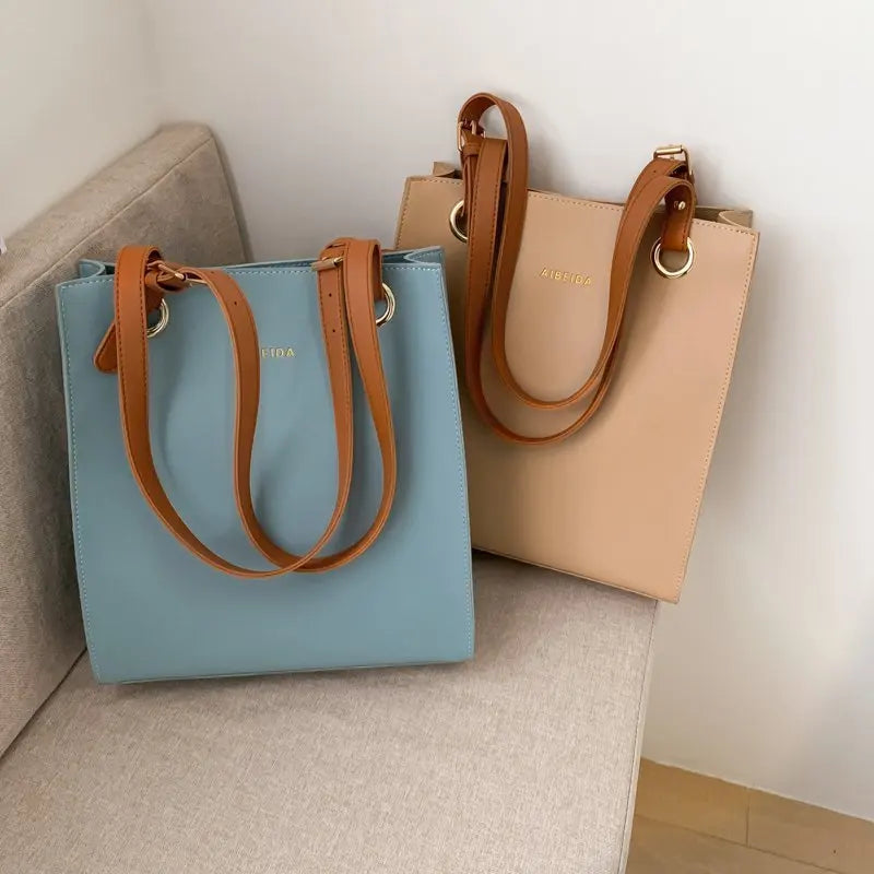 Women's Large Capacity Single Shoulder Bag PU Leather Tote