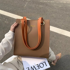 Women's Large Capacity Single Shoulder Bag PU Leather Tote