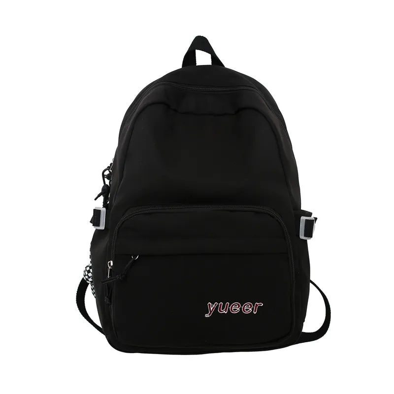 Large Capacity Women's Backpack for Girls Travel Outdoor Solid Color Bag