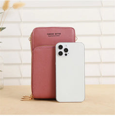 Women's Small Crossbody Messenger Bag with Touch Screen Phone Pocket