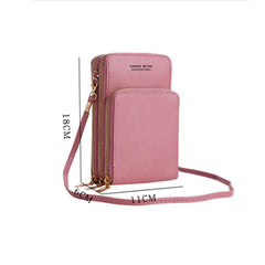 Women's Small Crossbody Messenger Bag with Touch Screen Phone Pocket