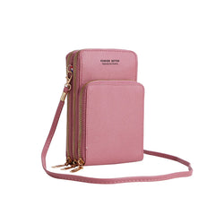 Women's Small Crossbody Messenger Bag with Touch Screen Phone Pocket