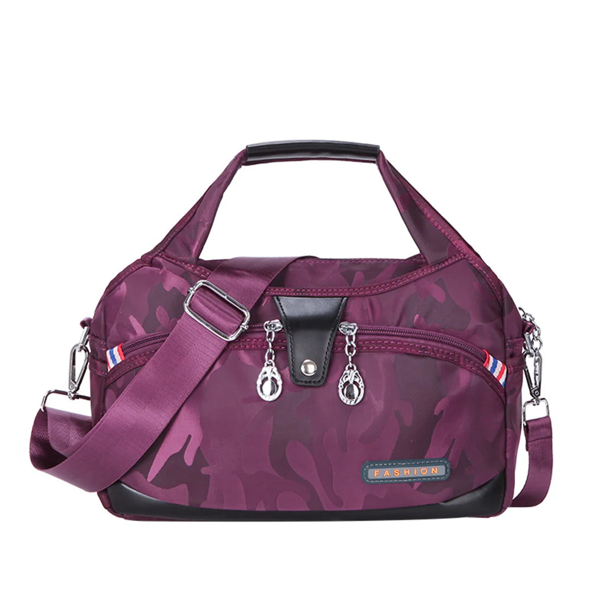 Canvas Waterproof Tote Bag Large Capacity Crossbody Handbag Multifunction Purse