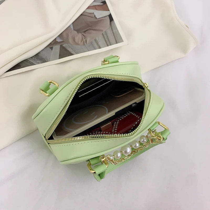 Women's Leather Crossbody Bag Boston Handbag