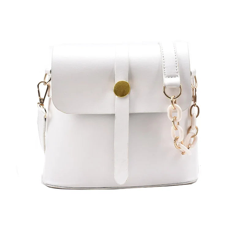 Small Bucket Bag Women PU Leather Shoulder Cross Body Bag