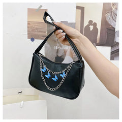 Butterfly Chain Handbag PU Leather Women's Shoulder Bag