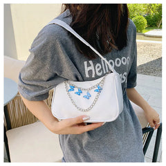 Butterfly Chain Handbag PU Leather Women's Shoulder Bag