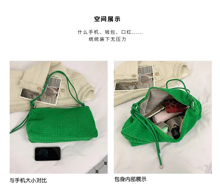 Canvas Women's Handbag Crossbody Bag Flap Tote Winter