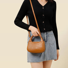 Crocodile Pattern Women Handbag Top Handle Shoulder Bags