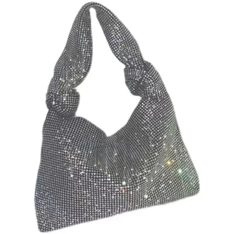 Crystal Rhinestone Evening Bag Dinner Party Bling Clutch Purse
