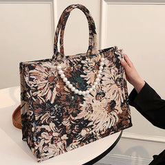 Flowers Beading Shoulder Bag for Women