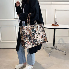 Flowers Beading Shoulder Bag for Women
