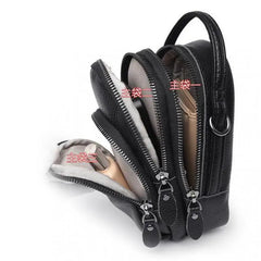 High Capacity Leather Mobile Phone Bag Women Crossbody Bags