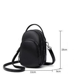 High Capacity Leather Mobile Phone Bag Women Crossbody Bags