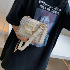 Women's Chain Small Square Bag Crossbody Clutches Handbags