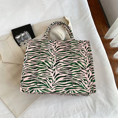 Jacquard Embroidery Top Handle Shoulder Tote Bag for Women