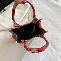 Jacquard Embroidery Top Handle Shoulder Tote Bag for Women