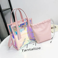 Colorful Tote Bag Laser Composite Shoulder Crossbody Bag