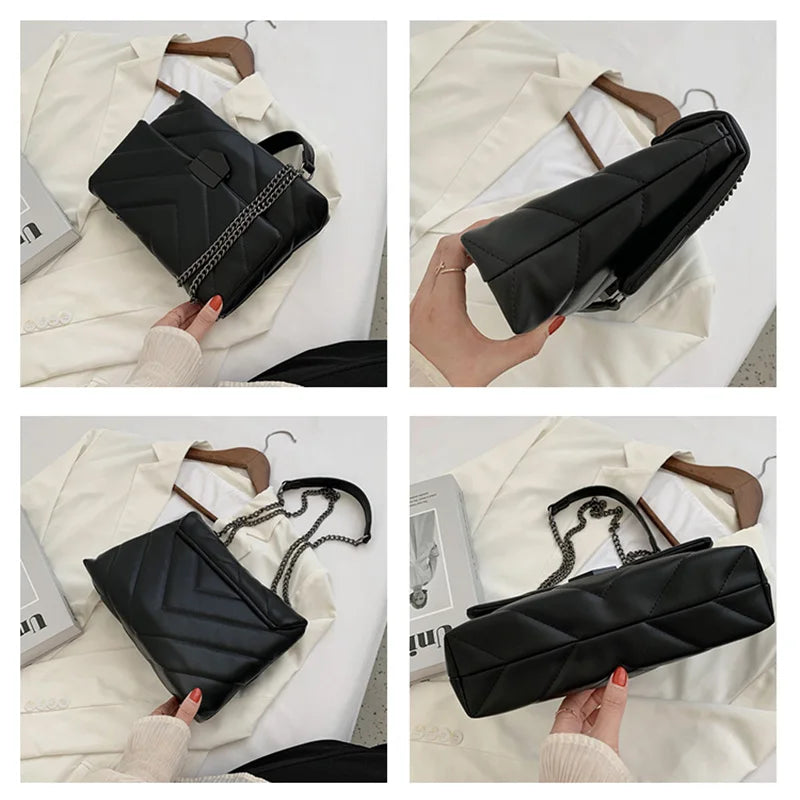 High-quality One-shoulder Messenger Bag with Chain Strap