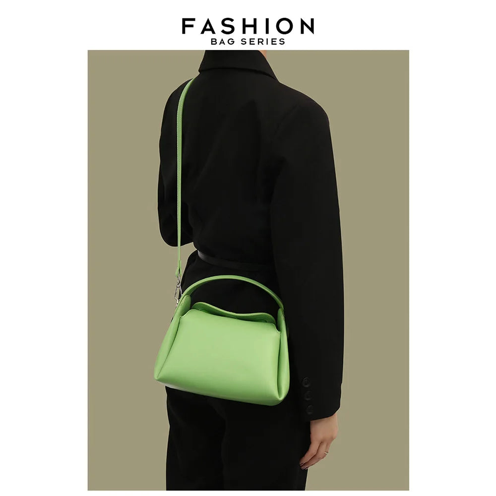 Women Soft Pu Leather Shoulder Bag Large Capacity Messenger Bag