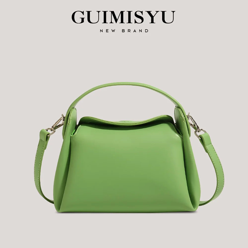 Women Soft Pu Leather Shoulder Bag Large Capacity Messenger Bag
