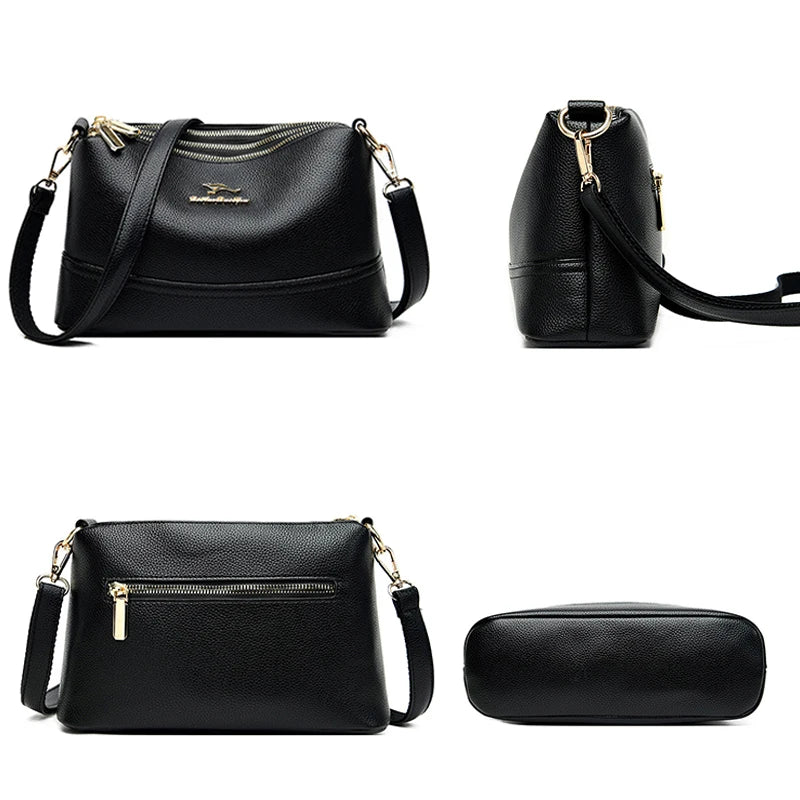 Women's Leather Crossbody Shoulder Handbag