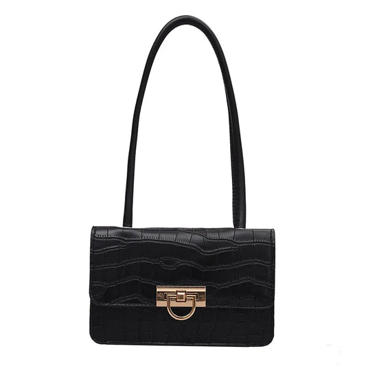 Retro Messenger Bag Solid Square Shoulder Bag for Ladies