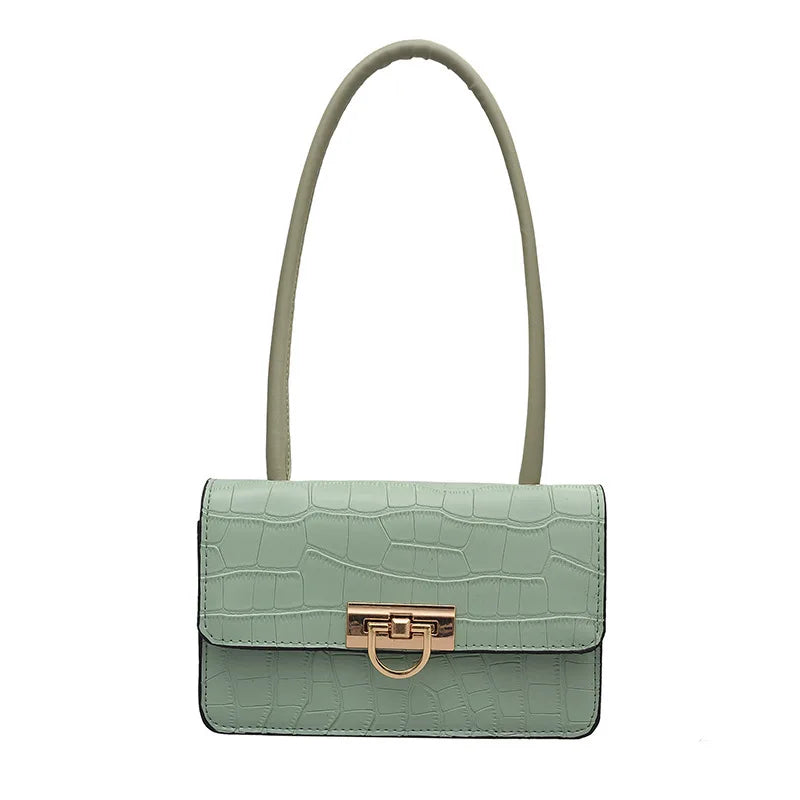 Retro Messenger Bag Solid Square Shoulder Bag for Ladies
