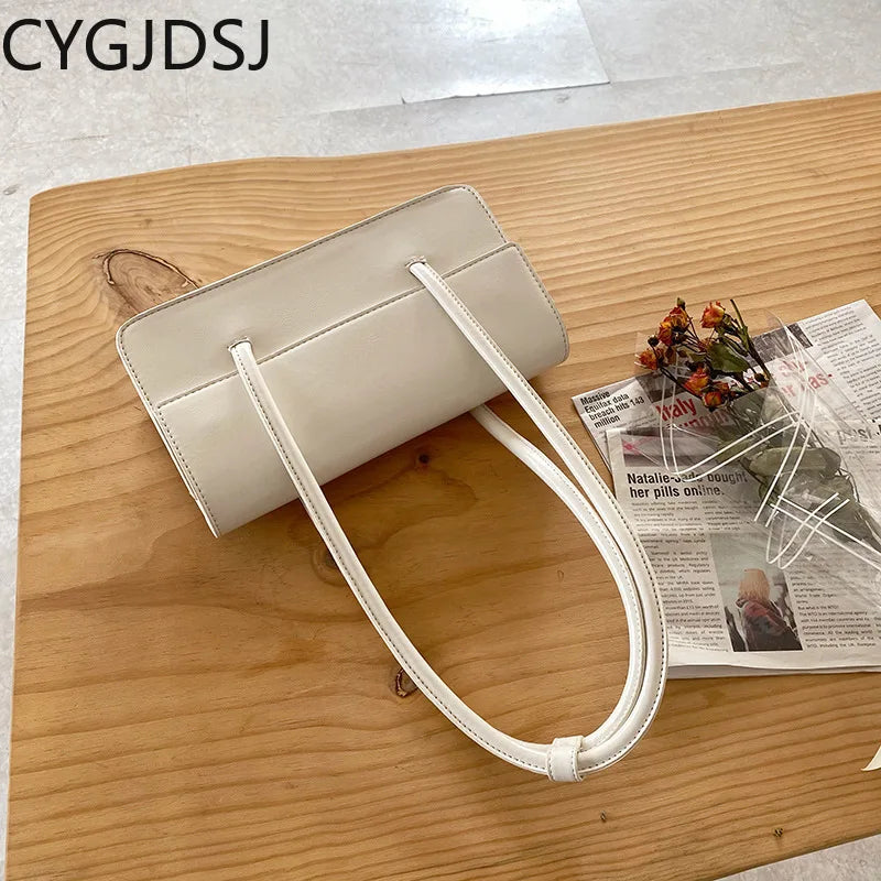 Women Top Handle Shoulder Bag Leather Handbag