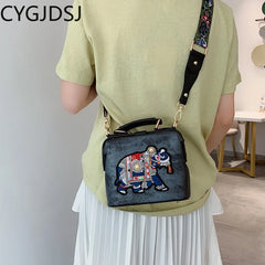 Women's Crossbody Shoulder Bag with Tassel Accent