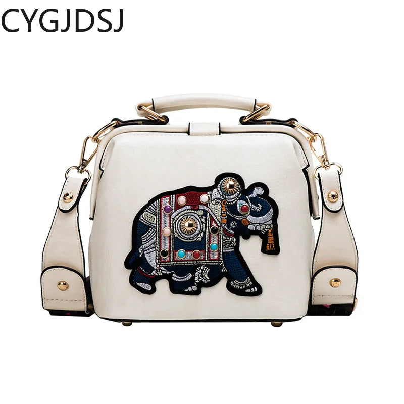 Women's Crossbody Shoulder Bag with Tassel Accent