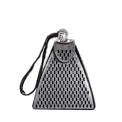 Triangle Rhinestone Clutch Purse for Women