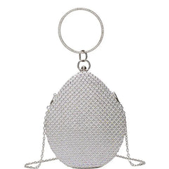 Rhinestone Evening Bag Top Handle Chain Shoulder Bag