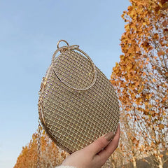 Rhinestone Evening Bag Top Handle Chain Shoulder Bag
