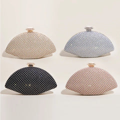 Plaid Diamond Clutch Purse Evening Bag Chain Shoulder Bags
