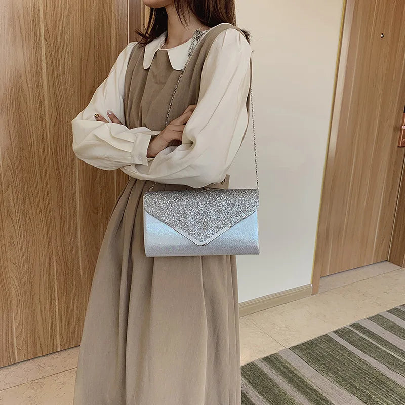 Sequins Patchwork Crossbody Bag for Women