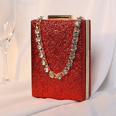Crystal Rhinestone Handbag Top Handle Shoulder Bag Women's Crossbody Mini Purse