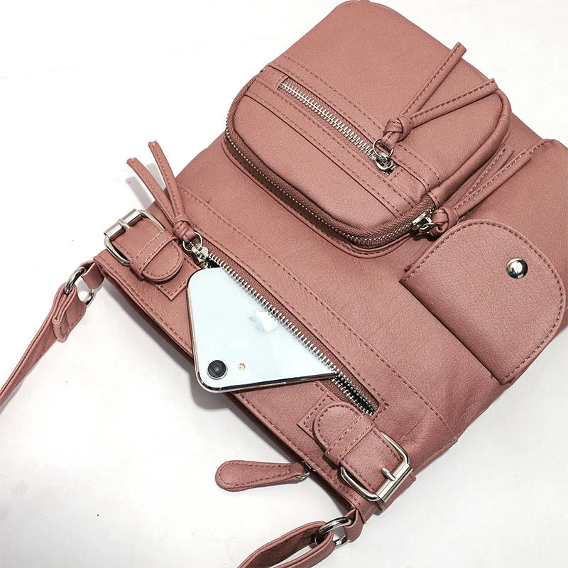 Women's Waterproof PU Leather Shoulder Bag